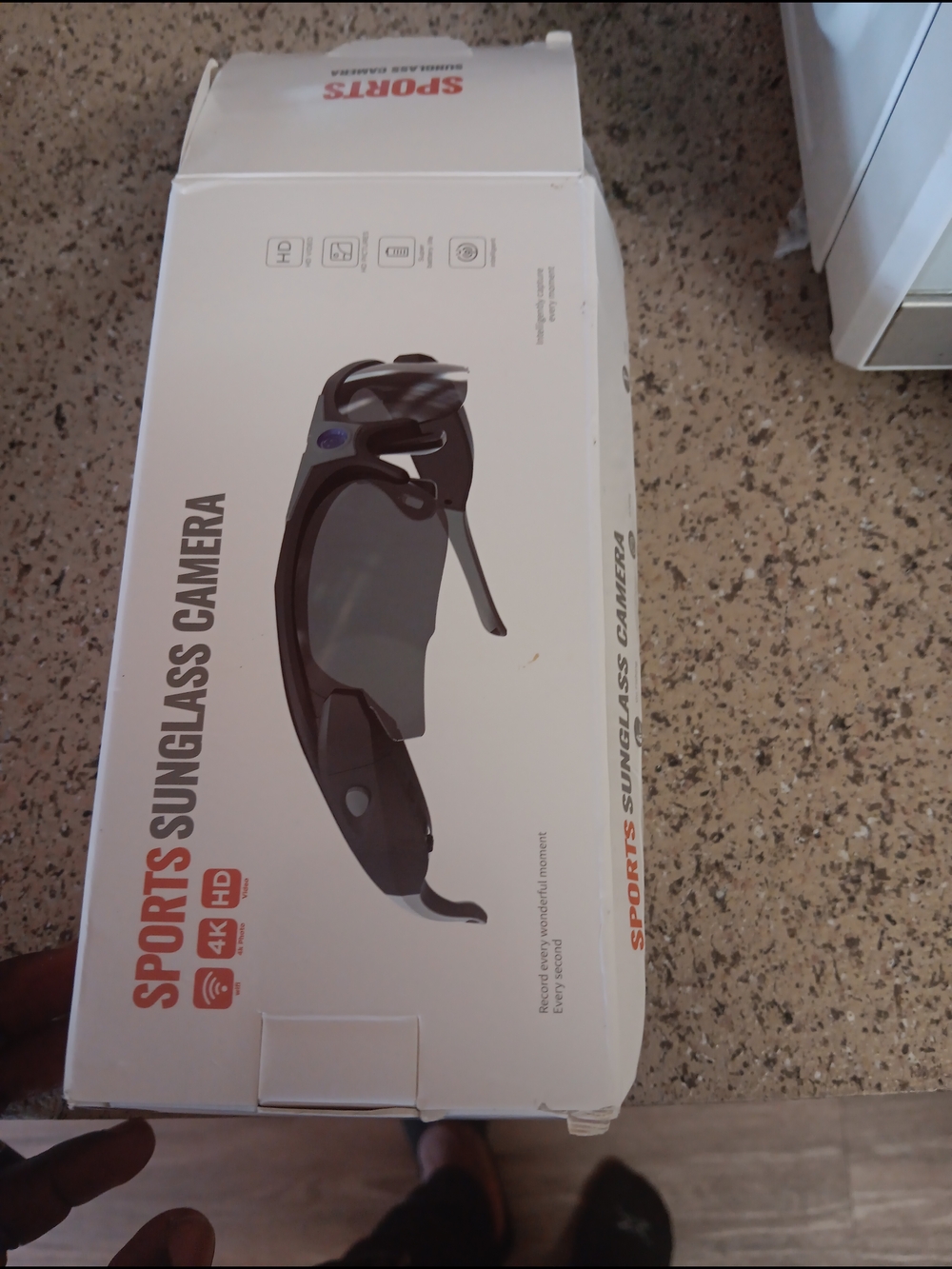 Sports Sunglass Camera - Black Frame, Smoke Lenses